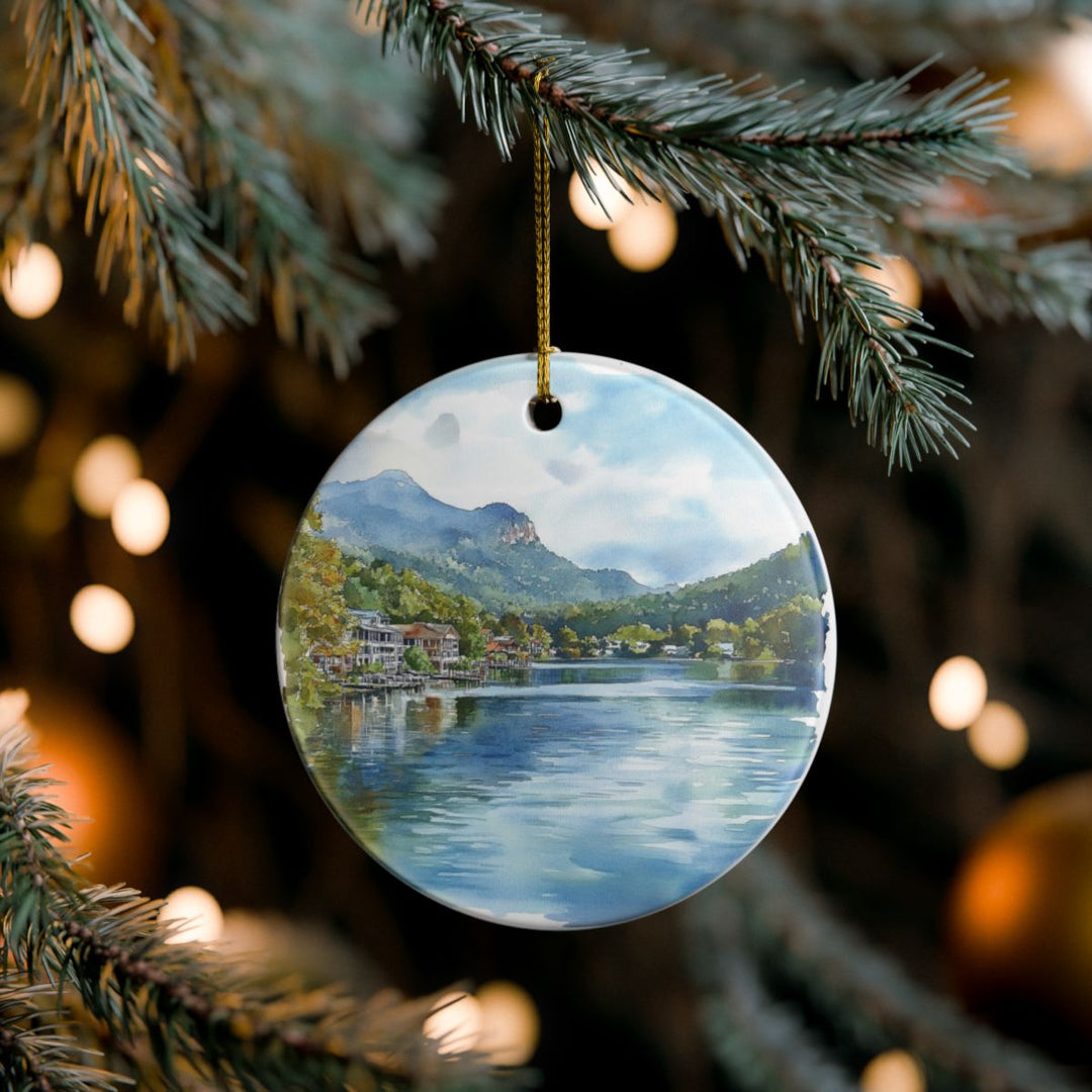 Lake Lure North Carolina Ornament: Unique Lake Lure Souvenir, Lake Lure North Carolina Xmas Decor, and Authentic Lake Lure Gift