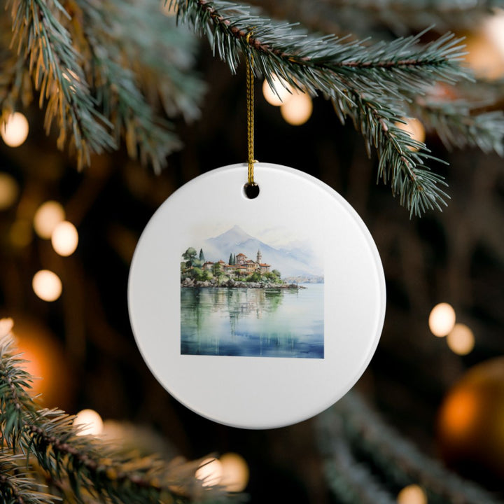 Lake Maggiore Italy Ornament: Unique Lake Maggiore Souvenir, Lake Maggiore Italy Xmas Decor, and Authentic Lake Maggiore Gift