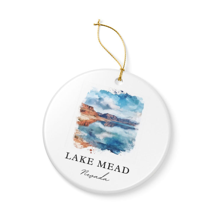 Lake Mead Nevada Ornament: Unique Lake Mead Souvenir, Lake Mead Nevada Xmas Decor, and Authentic Lake Mead Gift