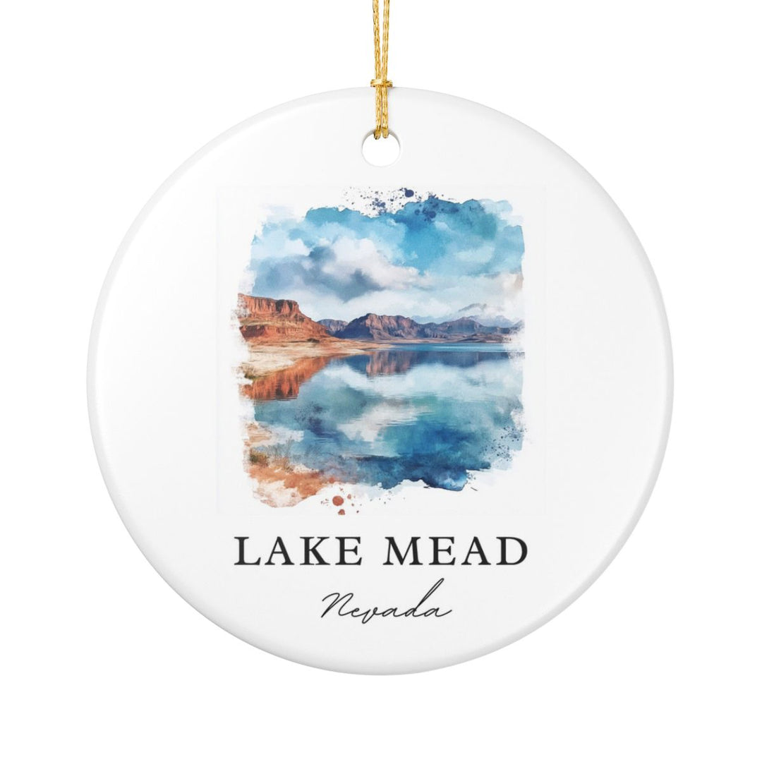 Lake Mead Nevada Ornament: Unique Lake Mead Souvenir, Lake Mead Nevada Xmas Decor, and Authentic Lake Mead Gift