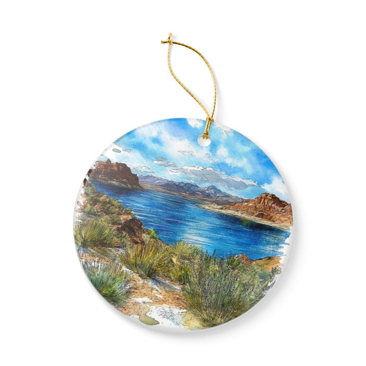 Lake Mead Nevada USA Ornament: Unique Lake Mead Souvenir, Lake Mead Nevada Xmas Decor, and Authentic Lake Mead Gift