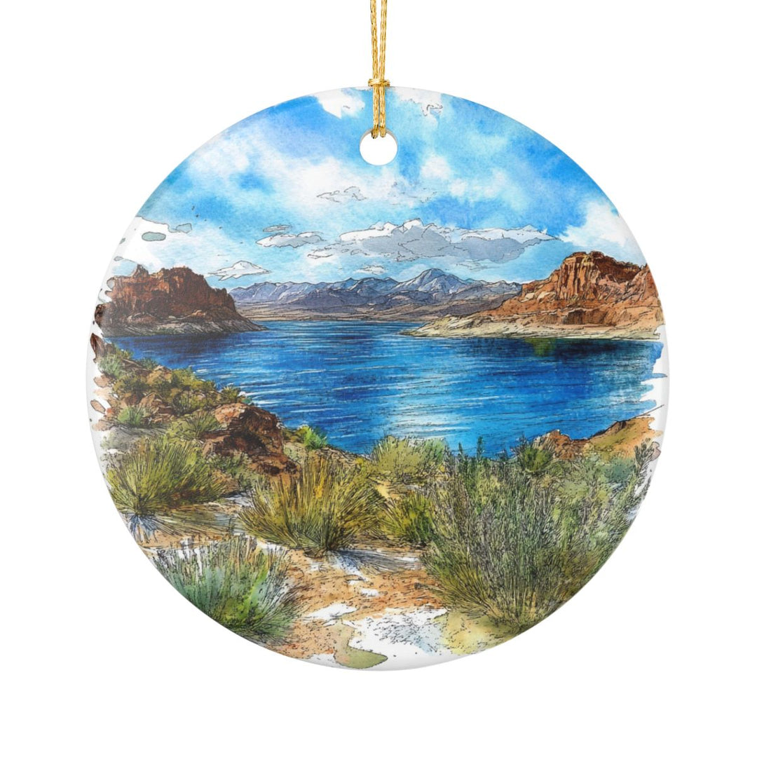 Lake Mead Nevada USA Ornament: Unique Lake Mead Souvenir, Lake Mead Nevada Xmas Decor, and Authentic Lake Mead Gift