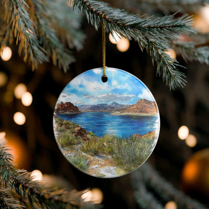 Lake Mead Nevada USA Ornament: Unique Lake Mead Souvenir, Lake Mead Nevada Xmas Decor, and Authentic Lake Mead Gift