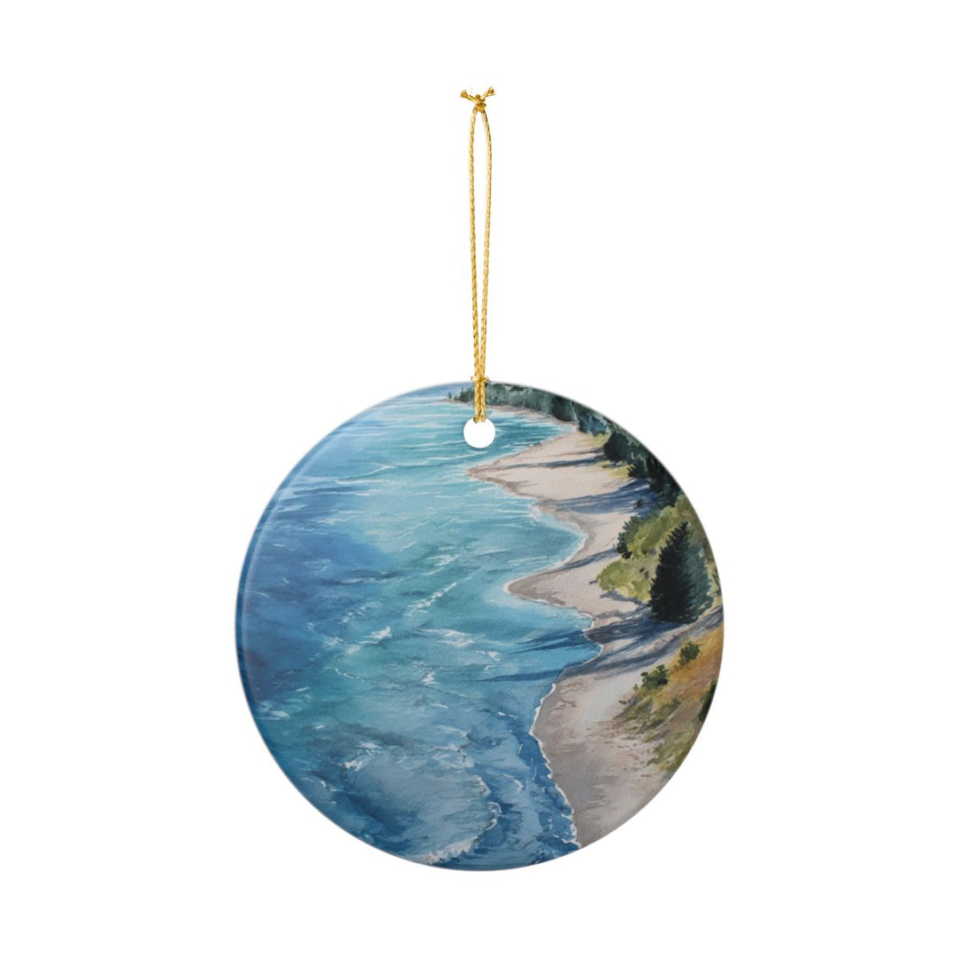 Lake Michigan Great Lakes USA Ornament: Unique Lake Michigan Great Lakes Souvenir, Lake Michigan Great Lakes USA Xmas Decor