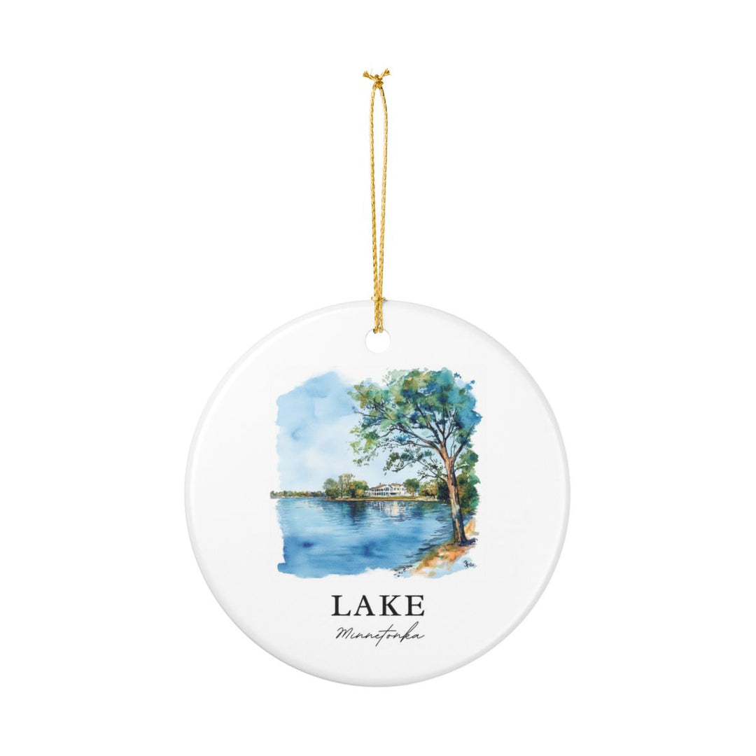 Lake Minnetonka Minnesota USA Ornament: Unique Lake Minnetonka Souvenir, Lake Minnetonka Minnesota Xmas Decor, and Authentic Lake Minnetonka Gift