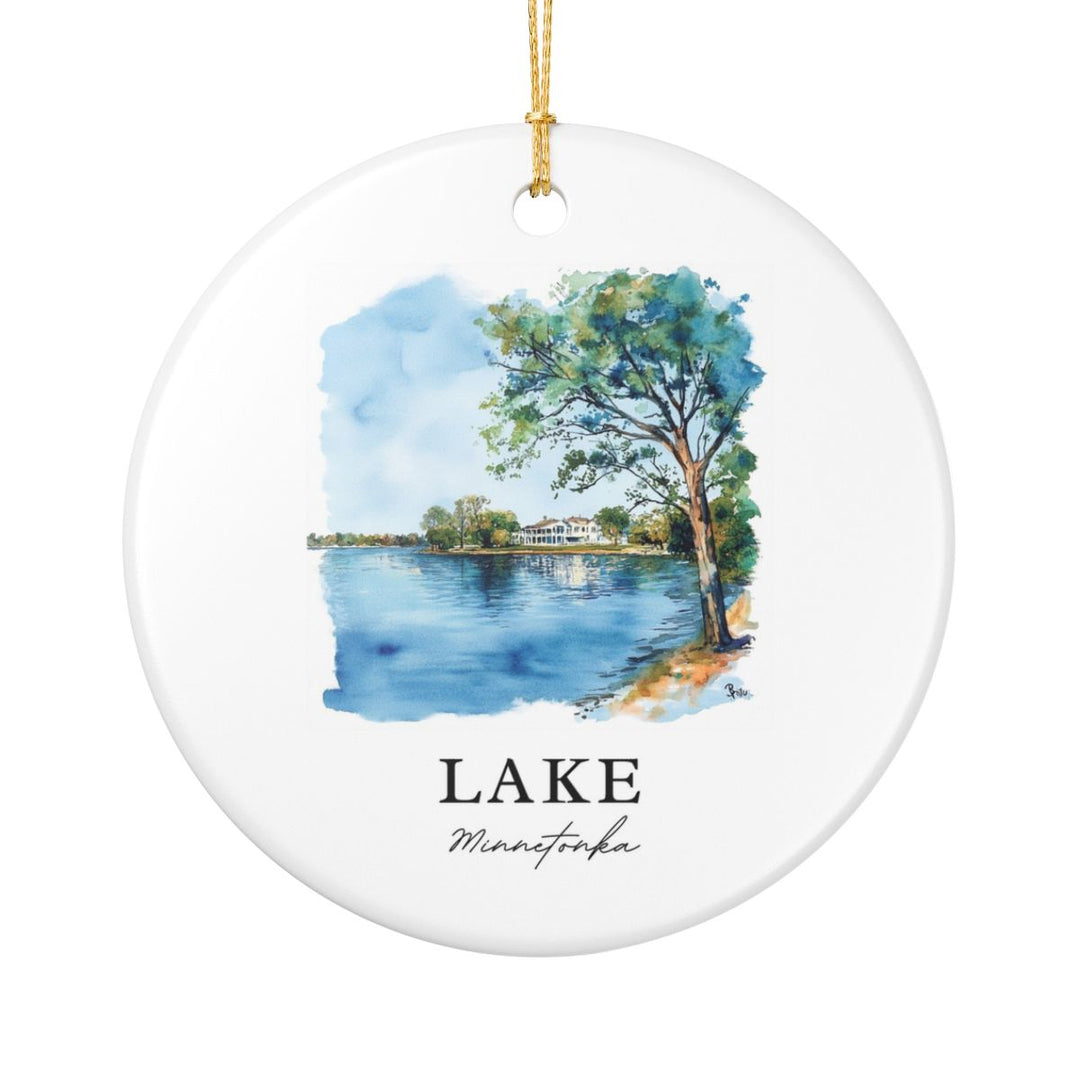 Lake Minnetonka Minnesota USA Ornament: Unique Lake Minnetonka Souvenir, Lake Minnetonka Minnesota Xmas Decor, and Authentic Lake Minnetonka Gift