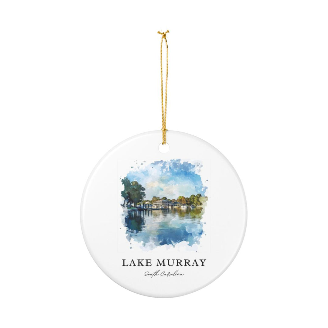 Lake Murray South Carolina USA Ornament: Unique Lake Murray Souvenir, Lake Murray South Carolina Xmas Decor, and Authentic Lake Murray Gift