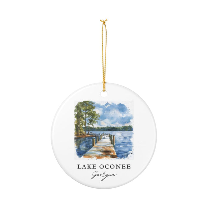Lake Oconee Georgia USA Ornament: Unique Lake Oconee Souvenir, Lake Oconee Georgia Xmas Decor, and Authentic Lake Oconee Gift