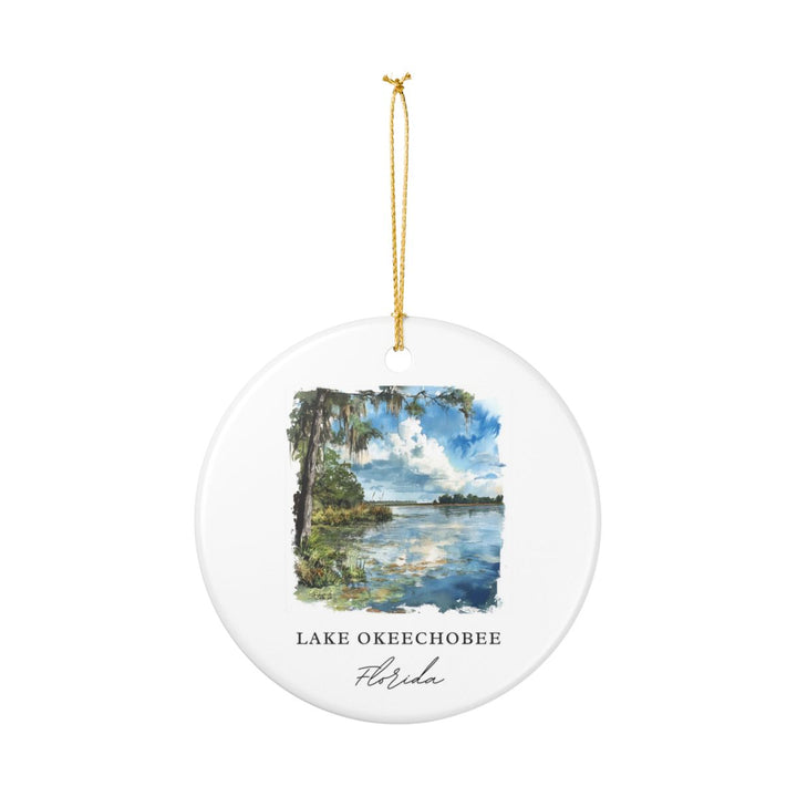 Lake Okeechobee Florida Ornament: Unique Lake Okeechobee Souvenir, Lake Okeechobee Florida Xmas Decor, and Authentic Lake Okeechobee Gift