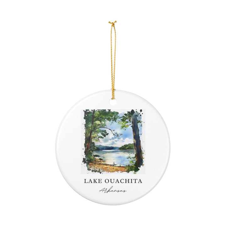 Lake Ouachita Arkansas USA Ornament: Unique Lake Ouachita Souvenir, Lake Ouachita Arkansas Xmas Decor, and Authentic Lake Ouachita Gift