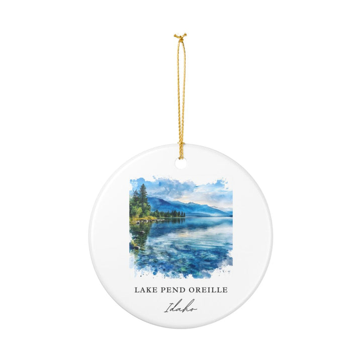Lake Pend Oreille Idaho USA Ornament: Unique Lake Pend Oreille Souvenir, Lake Pend Oreille Idaho Xmas Decor, and Authentic Lake Pend Oreille Gift
