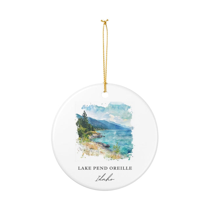 Lake Pend Oreille Idaho USA Ornament: Unique Lake Pend Oreille Souvenir, Lake Pend Oreille Idaho Xmas Decor, and Authentic Lake Pend Oreille Gift