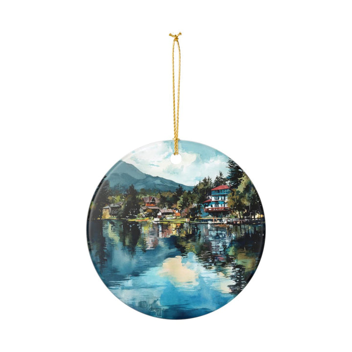 Lake Placid New York Ornament: Unique Lake Placid Souvenir, Lake Placid New York Xmas Decor, and Authentic Lake Placid Gift