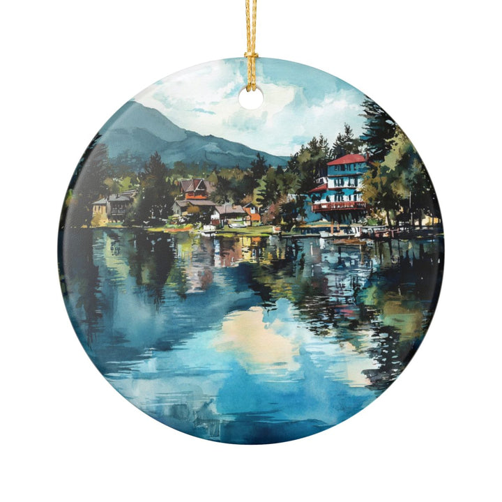 Lake Placid New York Ornament: Unique Lake Placid Souvenir, Lake Placid New York Xmas Decor, and Authentic Lake Placid Gift