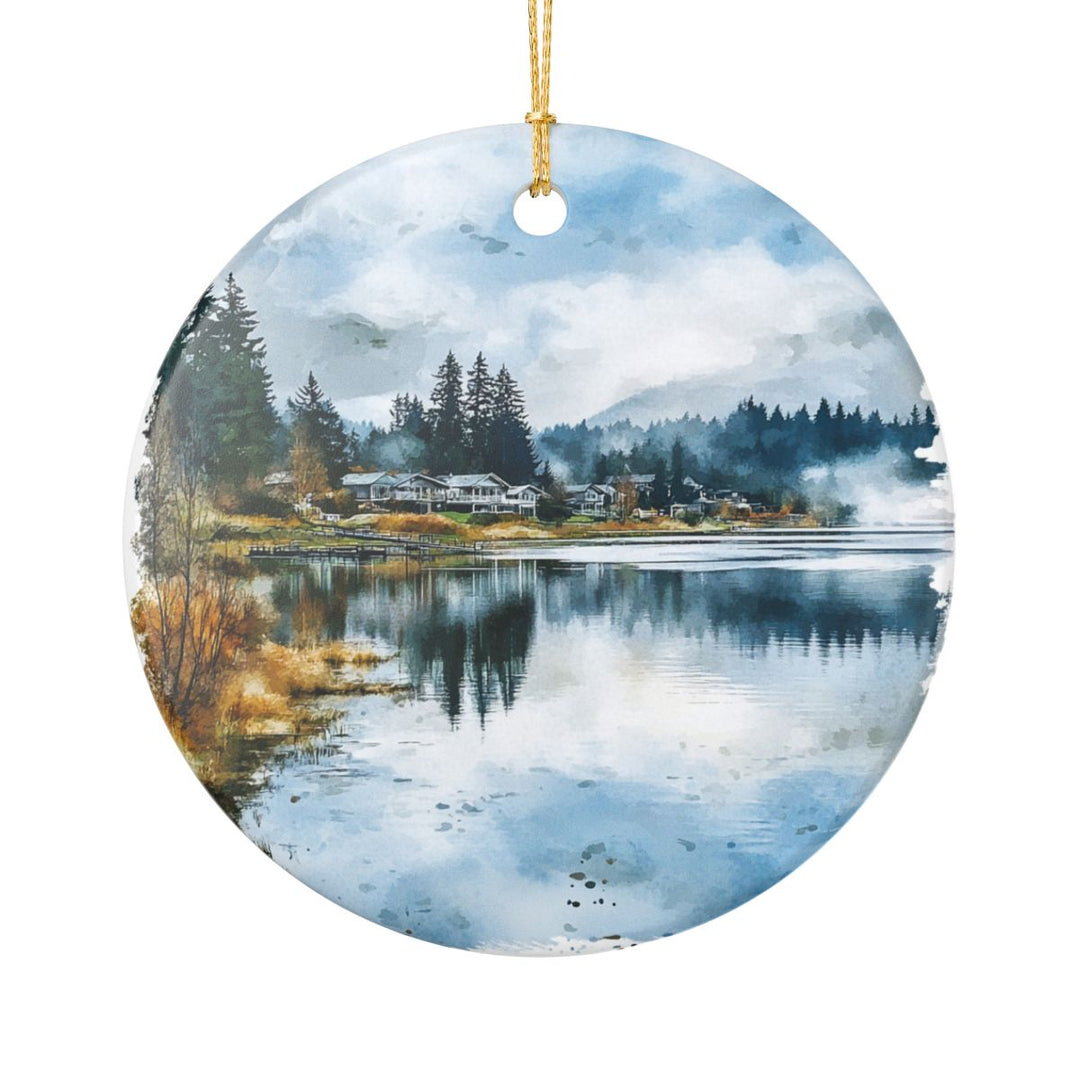 Lake Sammamish Washington USA Ornament: Unique Lake Sammamish Souvenir, Lake Sammamish Washington Xmas Decor, and Authentic Lake Sammamish Gift