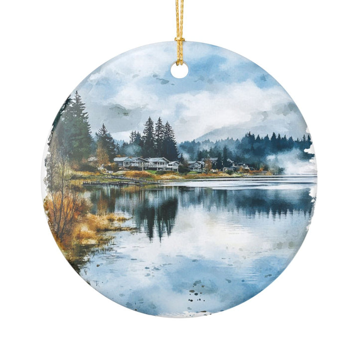 Lake Sammamish Washington USA Ornament: Unique Lake Sammamish Souvenir, Lake Sammamish Washington Xmas Decor, and Authentic Lake Sammamish Gift