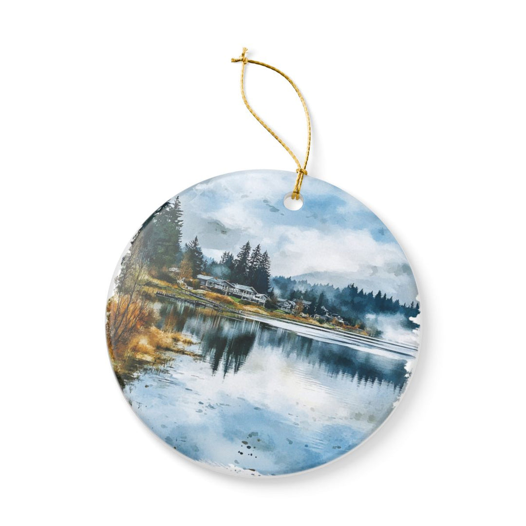 Lake Sammamish Washington USA Ornament: Unique Lake Sammamish Souvenir, Lake Sammamish Washington Xmas Decor, and Authentic Lake Sammamish Gift