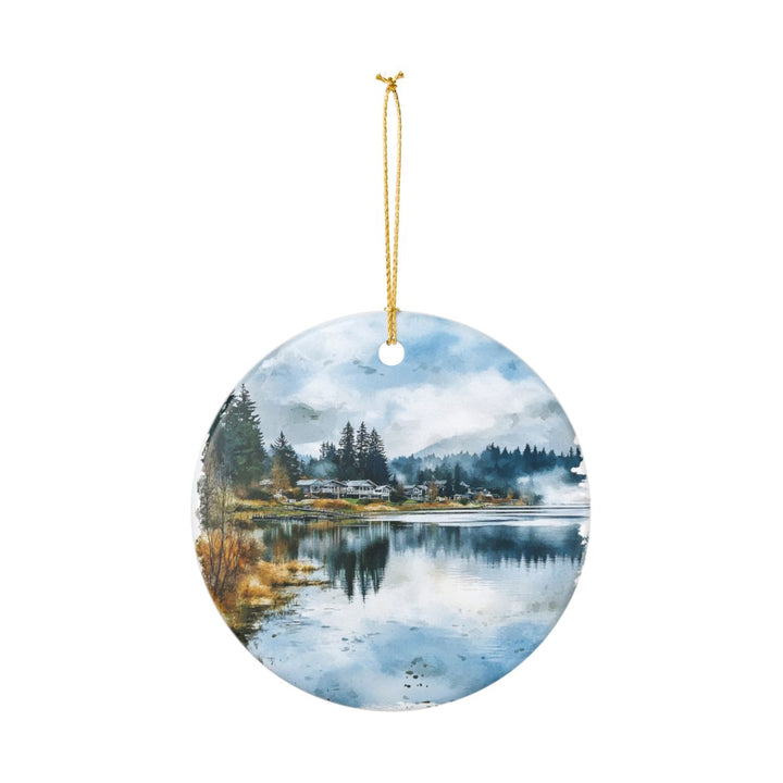 Lake Sammamish Washington USA Ornament: Unique Lake Sammamish Souvenir, Lake Sammamish Washington Xmas Decor, and Authentic Lake Sammamish Gift