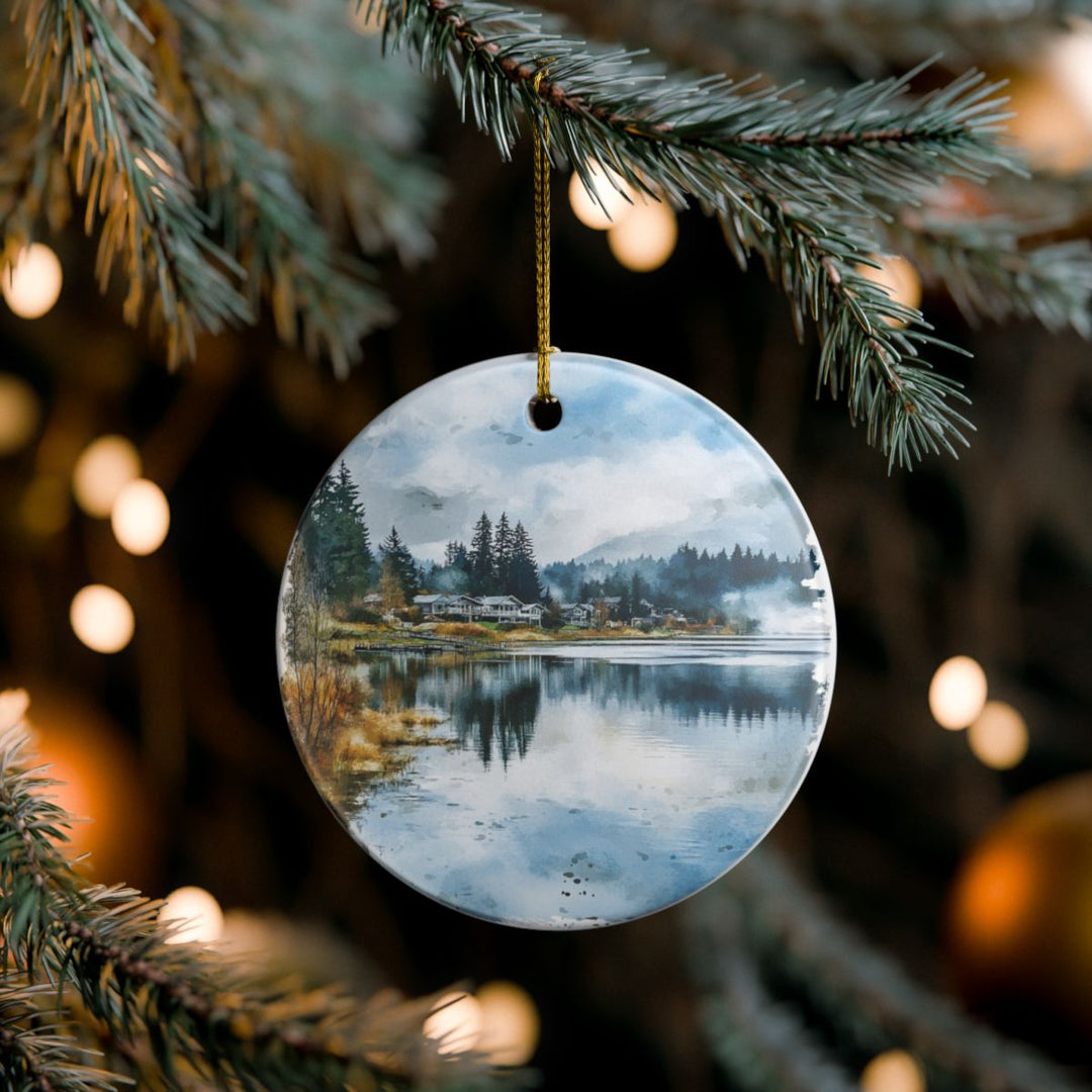 Lake Sammamish Washington USA Ornament: Unique Lake Sammamish Souvenir, Lake Sammamish Washington Xmas Decor, and Authentic Lake Sammamish Gift