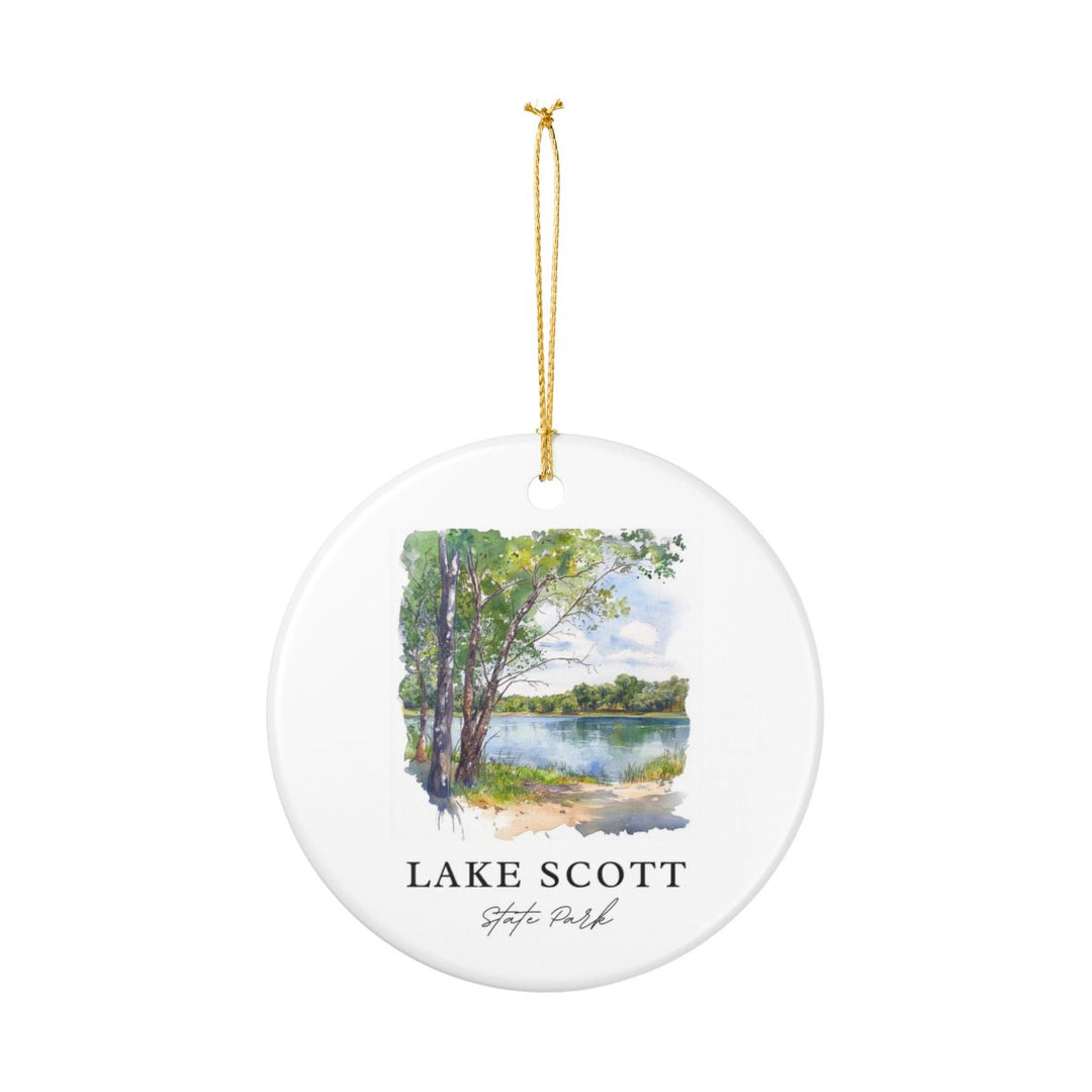 Lake Scott State Park Kansas Ornament: Unique Lake Scott State Park Souvenir, Lake Scott State Park Kansas Xmas Decor