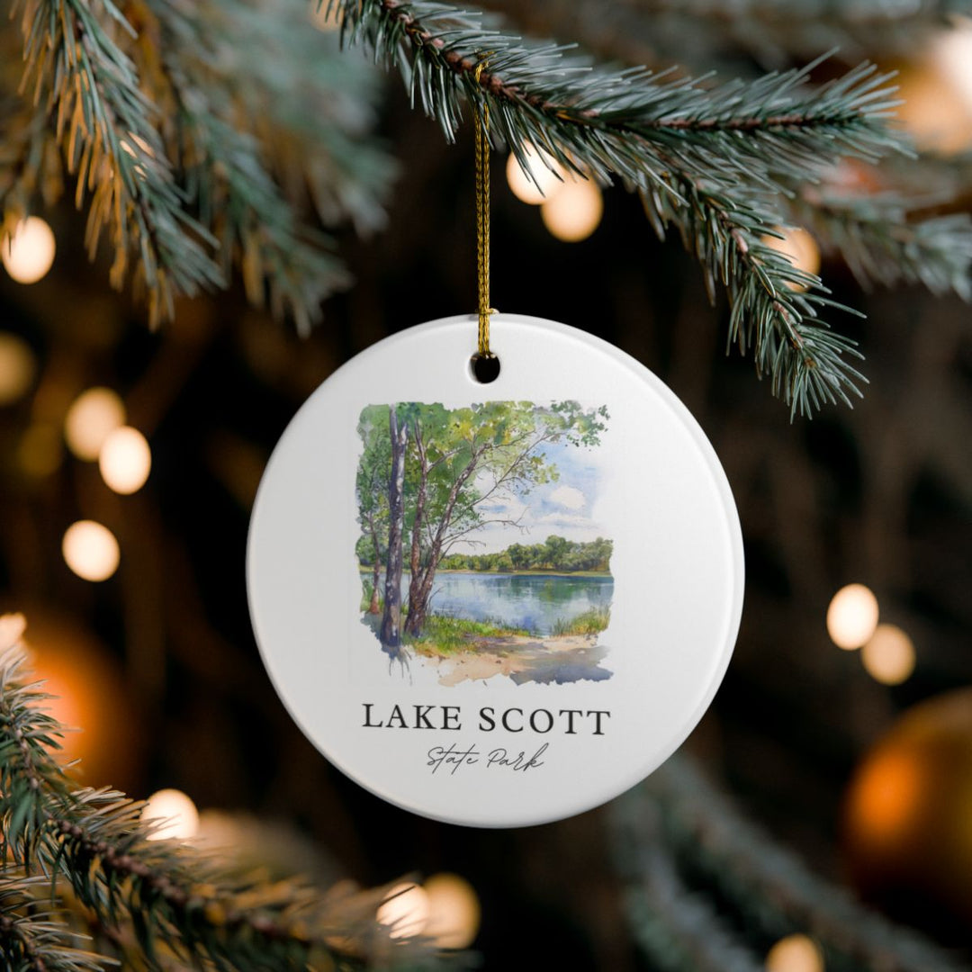 Lake Scott State Park Kansas Ornament: Unique Lake Scott State Park Souvenir, Lake Scott State Park Kansas Xmas Decor