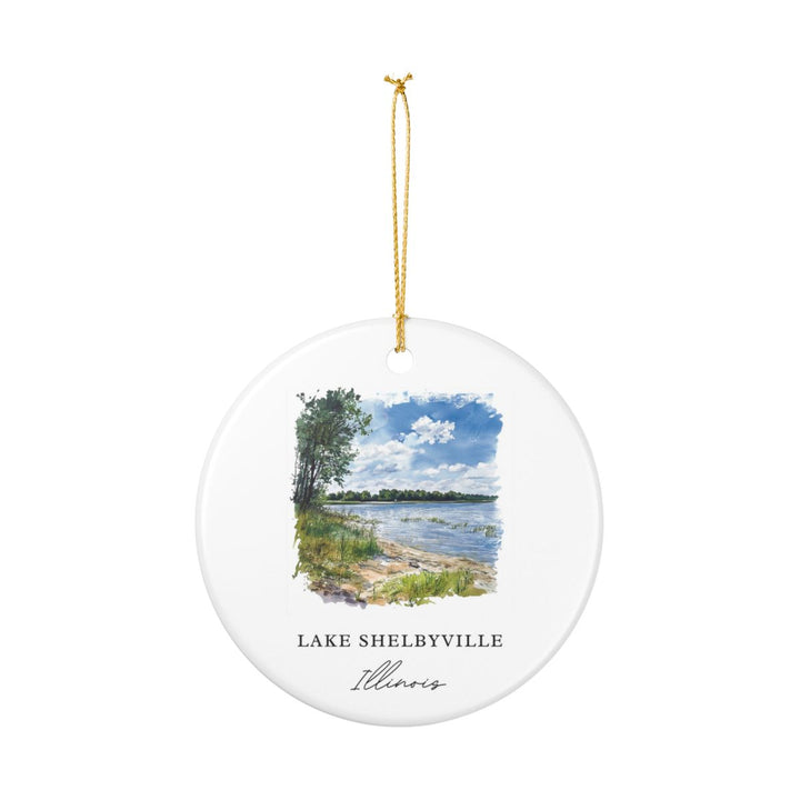 Lake Shelbyville Ornament: Unique Lake Shelbyville Souvenir, Lake Shelbyville Xmas Decor, and Authentic Lake Shelbyville Gift