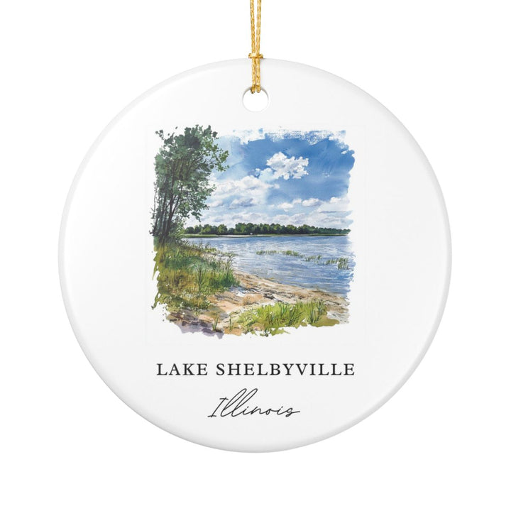 Lake Shelbyville Ornament: Unique Lake Shelbyville Souvenir, Lake Shelbyville Xmas Decor, and Authentic Lake Shelbyville Gift