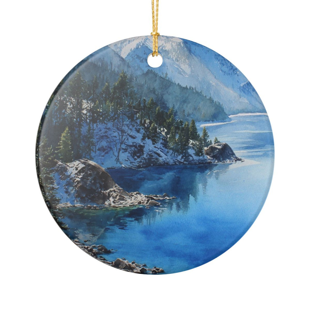 Lake Tahoe USA Ornament: Unique Lake Tahoe Souvenir, Lake Tahoe USA Xmas Decor, and Authentic Lake Tahoe Gift