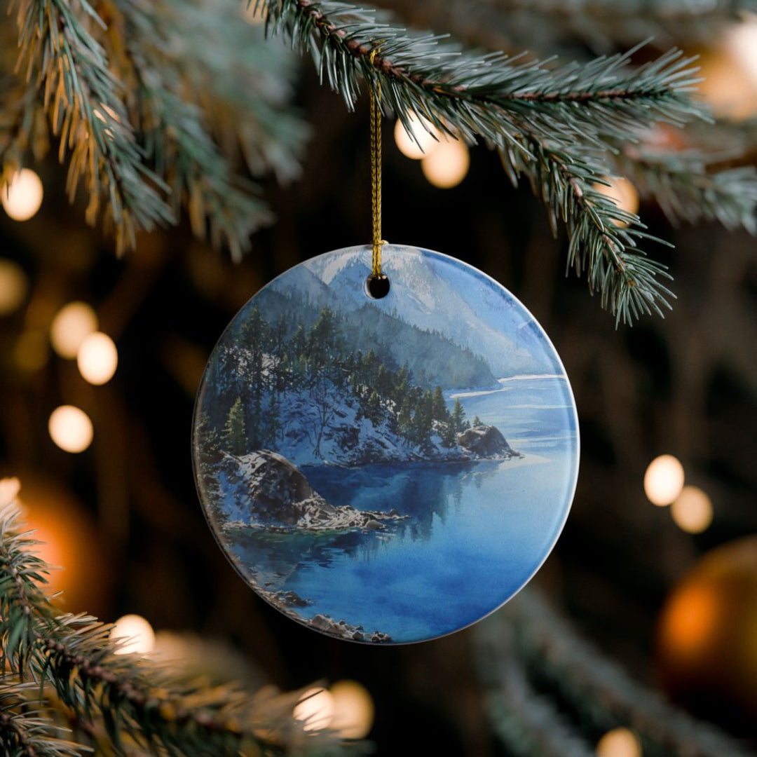 Lake Tahoe USA Ornament: Unique Lake Tahoe Souvenir, Lake Tahoe USA Xmas Decor, and Authentic Lake Tahoe Gift