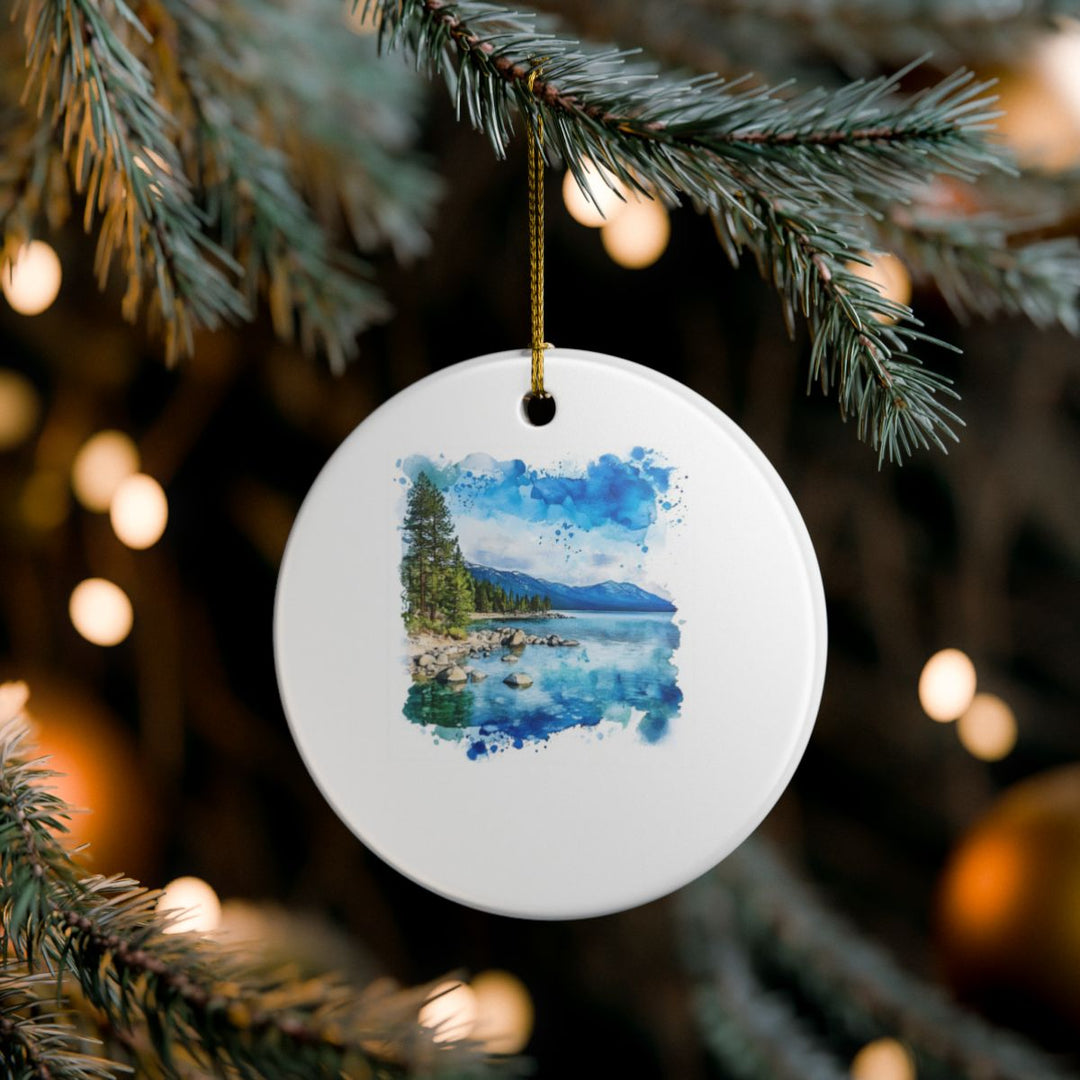 Lake Tahoe USA Ornament: Unique Lake Tahoe Souvenir, Lake Tahoe USA Xmas Decor, and Authentic Lake Tahoe Gift