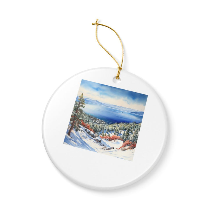 Lake Tahoe California USA Ornament: Unique Lake Tahoe Souvenir, Lake Tahoe California Xmas Decor, and Authentic Lake Tahoe Gift
