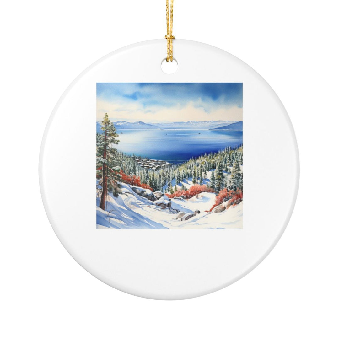 Lake Tahoe California USA Ornament: Unique Lake Tahoe Souvenir, Lake Tahoe California Xmas Decor, and Authentic Lake Tahoe Gift