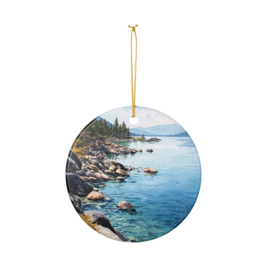 Lake Tahoe California USA Ornament: Unique Lake Tahoe Souvenir, Lake Tahoe California Xmas Decor, and Authentic Lake Tahoe Gift