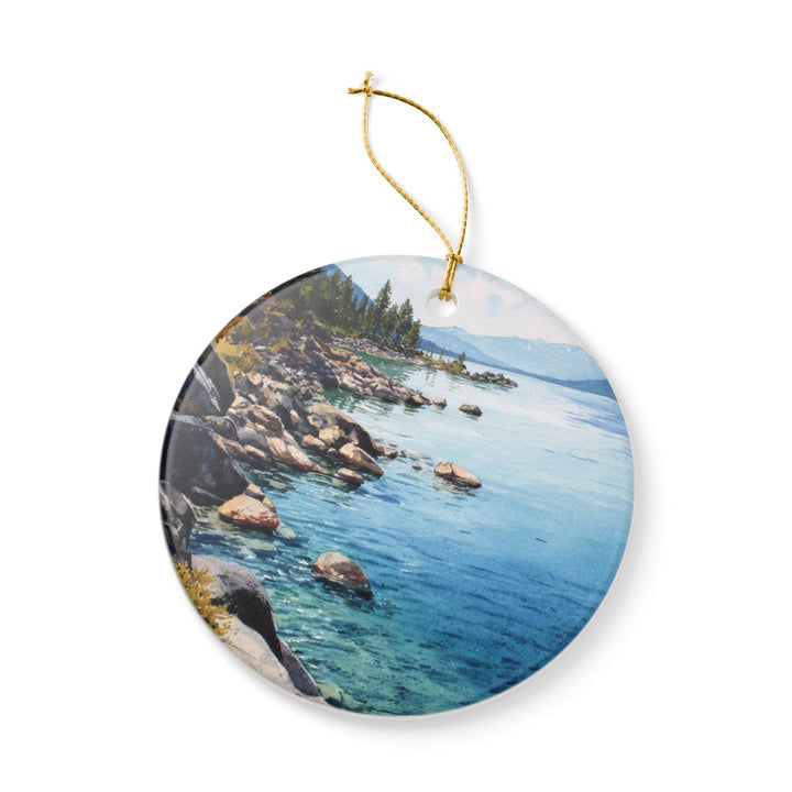 Lake Tahoe California USA Ornament: Unique Lake Tahoe Souvenir, Lake Tahoe California Xmas Decor, and Authentic Lake Tahoe Gift