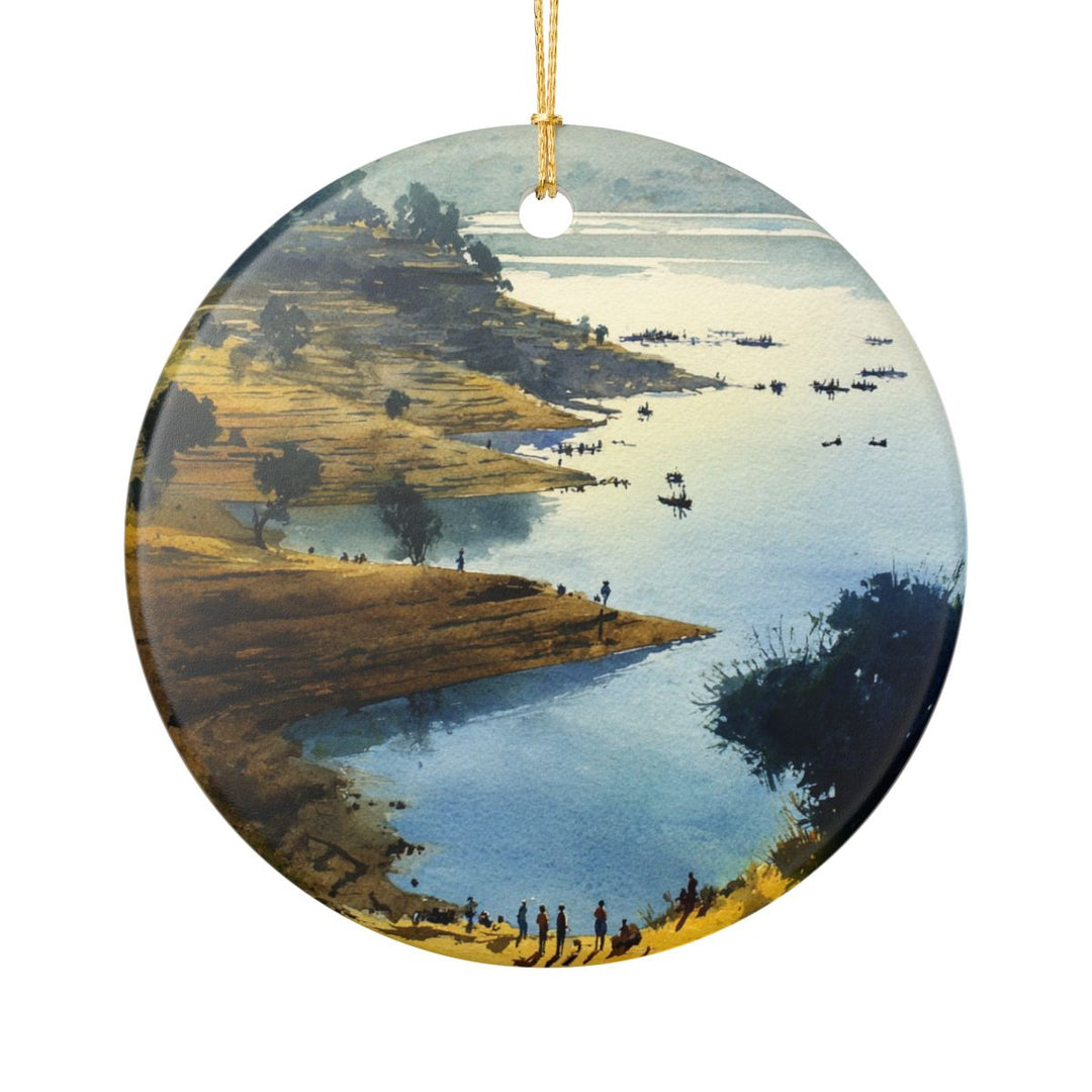 Lake Tana Ethiopia Ornament: Unique Lake Tana Souvenir, Lake Tana Ethiopia Xmas Decor, and Authentic Lake Tana Gift