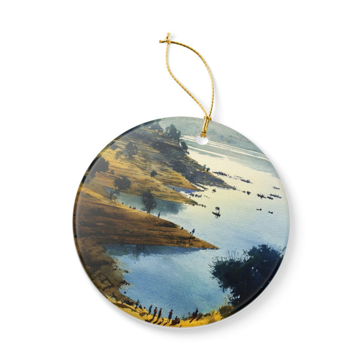 Lake Tana Ethiopia Ornament: Unique Lake Tana Souvenir, Lake Tana Ethiopia Xmas Decor, and Authentic Lake Tana Gift