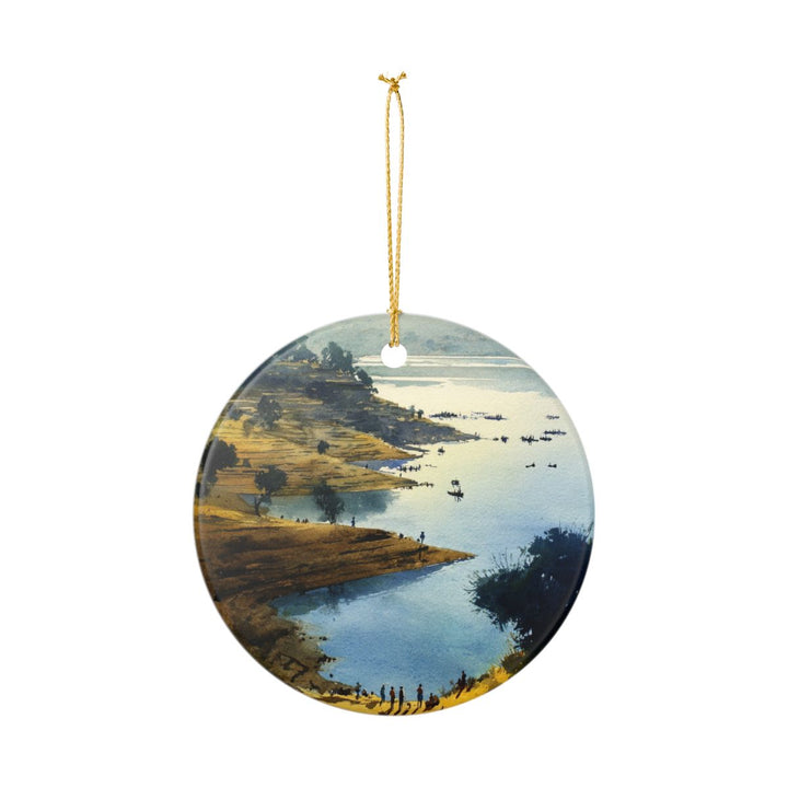 Lake Tana Ethiopia Ornament: Unique Lake Tana Souvenir, Lake Tana Ethiopia Xmas Decor, and Authentic Lake Tana Gift