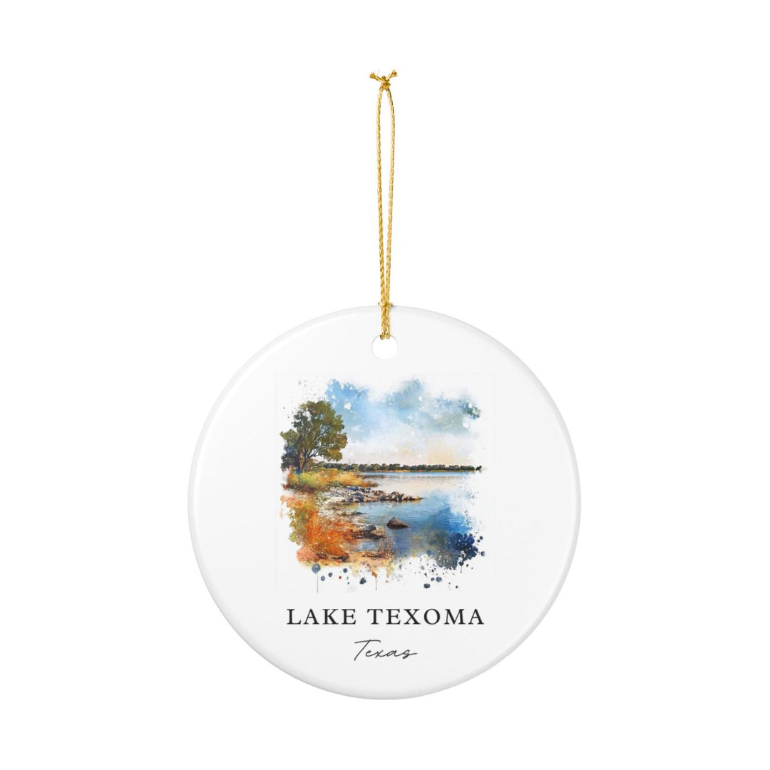 Lake Texoma Texas USA Ornament: Unique Lake Texoma Souvenir, Lake Texoma Texas Xmas Decor, and Authentic Lake Texoma Gift