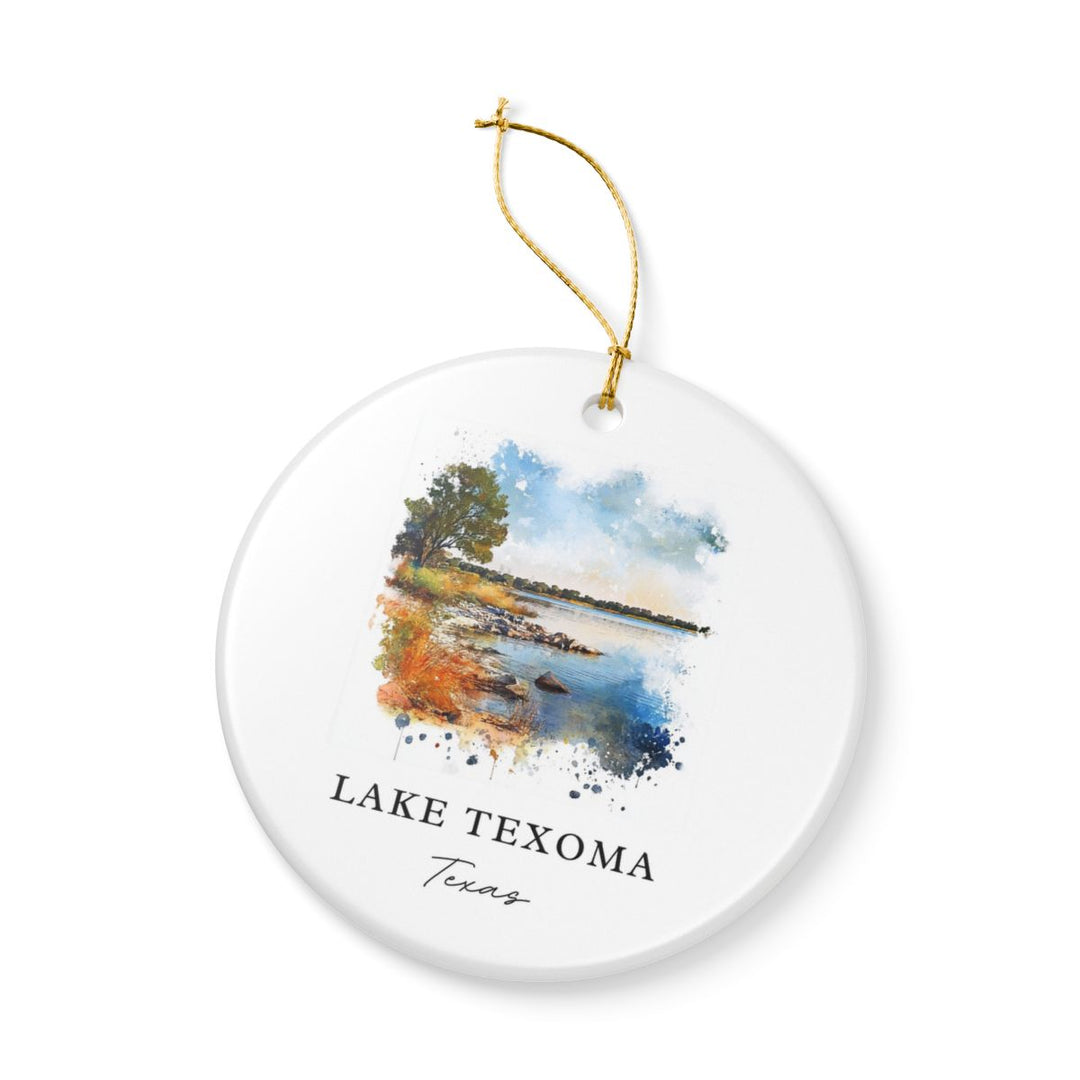 Lake Texoma Texas USA Ornament: Unique Lake Texoma Souvenir, Lake Texoma Texas Xmas Decor, and Authentic Lake Texoma Gift