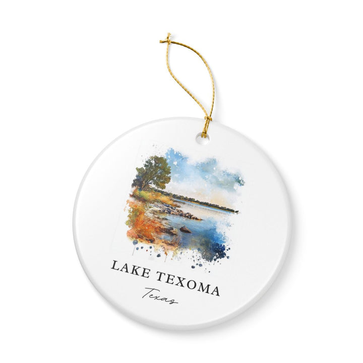 Lake Texoma Texas USA Ornament: Unique Lake Texoma Souvenir, Lake Texoma Texas Xmas Decor, and Authentic Lake Texoma Gift
