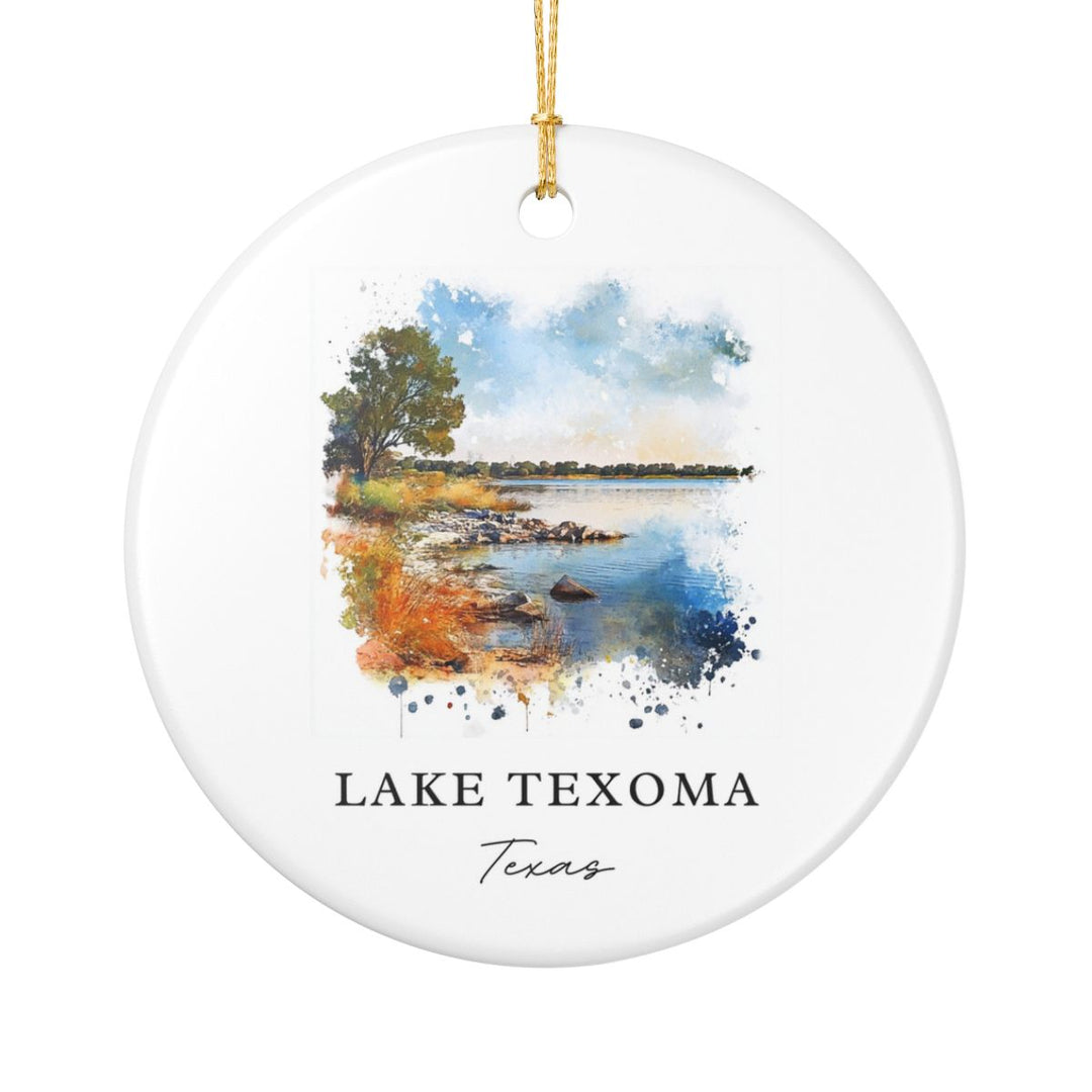Lake Texoma Texas USA Ornament: Unique Lake Texoma Souvenir, Lake Texoma Texas Xmas Decor, and Authentic Lake Texoma Gift
