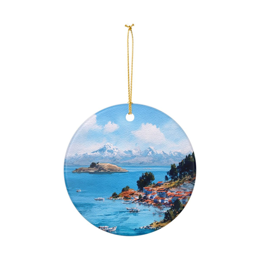 Lake Titicaca Peru Ornament: Unique Lake Titicaca Souvenir, Lake Titicaca Peru Xmas Decor, and Authentic Lake Titicaca Gift