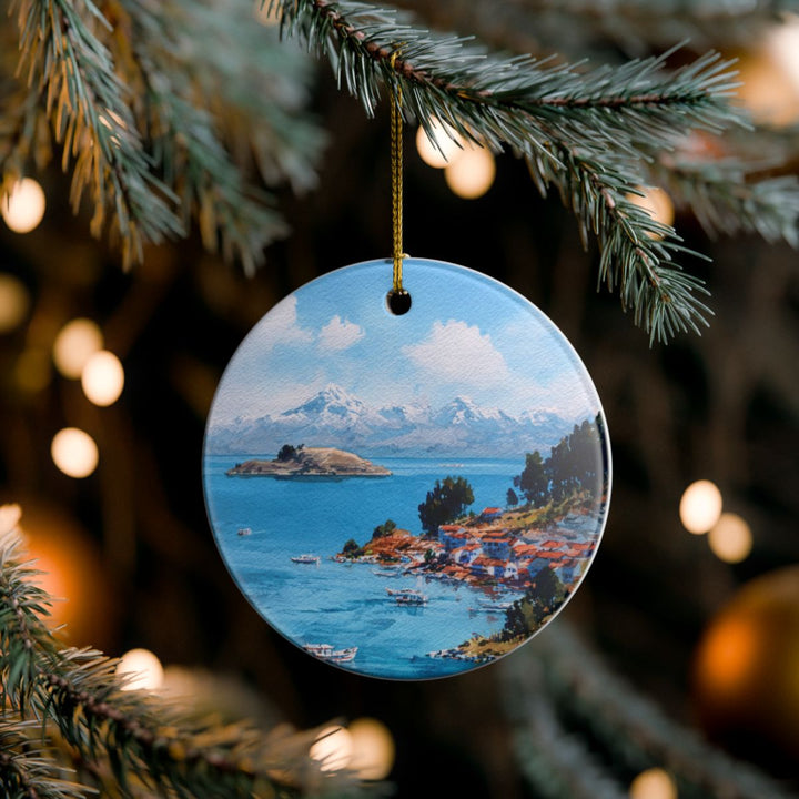 Lake Titicaca Peru Ornament: Unique Lake Titicaca Souvenir, Lake Titicaca Peru Xmas Decor, and Authentic Lake Titicaca Gift
