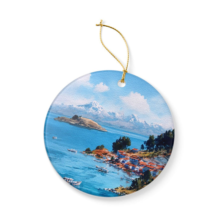 Lake Titicaca Peru Ornament: Unique Lake Titicaca Souvenir, Lake Titicaca Peru Xmas Decor, and Authentic Lake Titicaca Gift