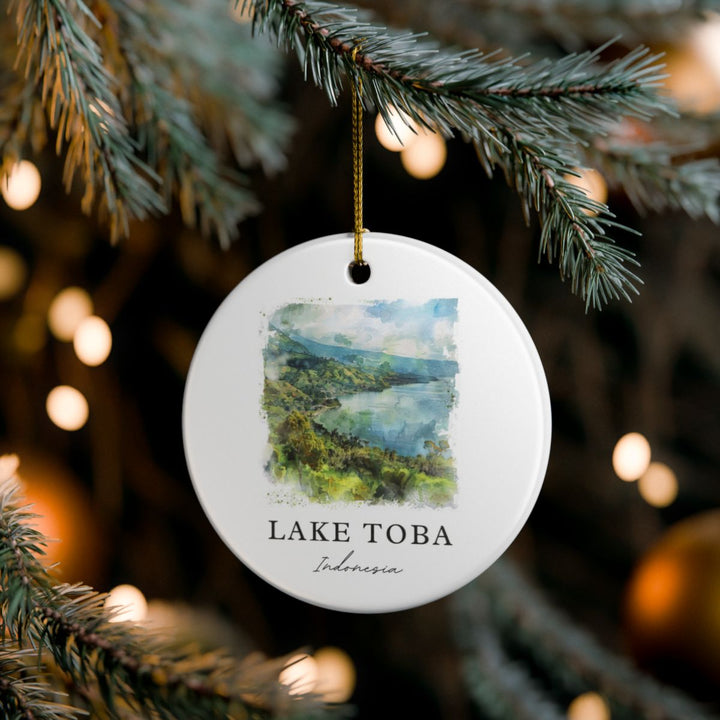 Lake Toba Indonesia Ornament: Unique Lake Toba Souvenir, Lake Toba Indonesia Xmas Decor, and Authentic Lake Toba Gift