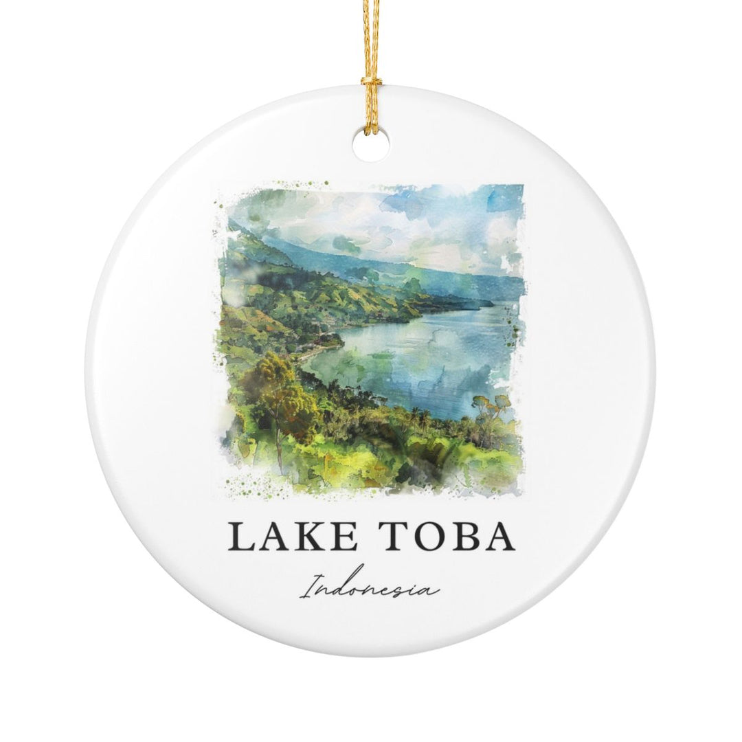 Lake Toba Indonesia Ornament: Unique Lake Toba Souvenir, Lake Toba Indonesia Xmas Decor, and Authentic Lake Toba Gift