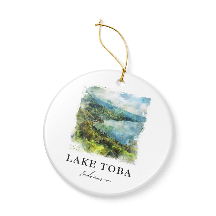 Lake Toba Indonesia Ornament: Unique Lake Toba Souvenir, Lake Toba Indonesia Xmas Decor, and Authentic Lake Toba Gift