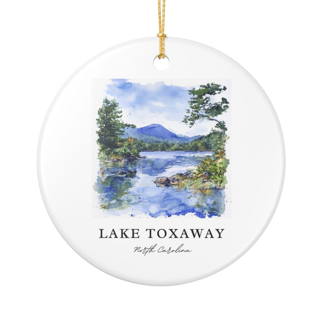 Lake Toxaway North Carolina Ornament: Unique Lake Toxaway Souvenir, Lake Toxaway North Carolina Xmas Decor, and Authentic Lake Toxaway Gift