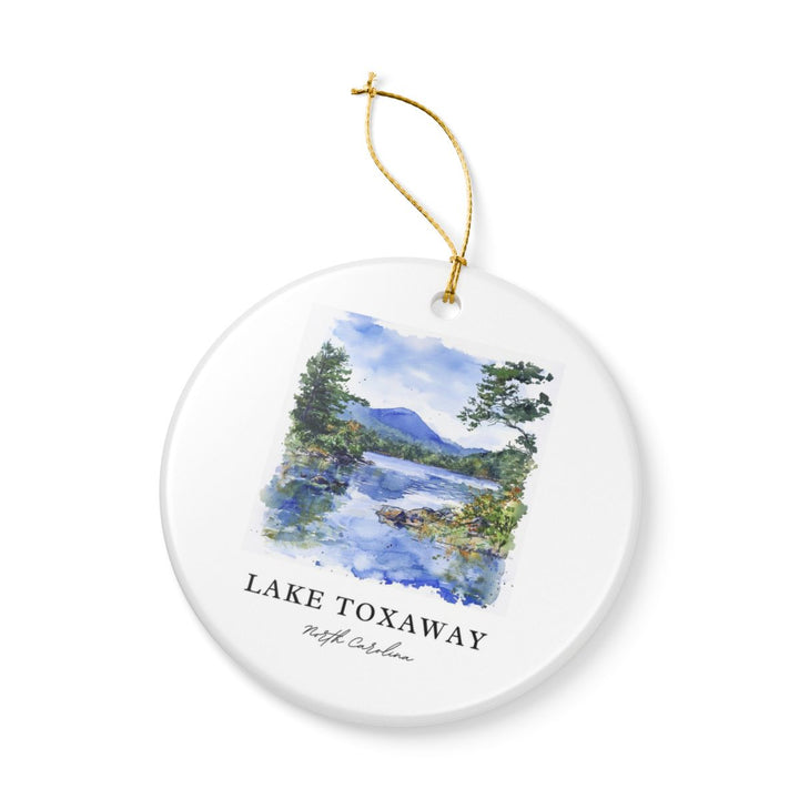 Lake Toxaway North Carolina Ornament: Unique Lake Toxaway Souvenir, Lake Toxaway North Carolina Xmas Decor, and Authentic Lake Toxaway Gift