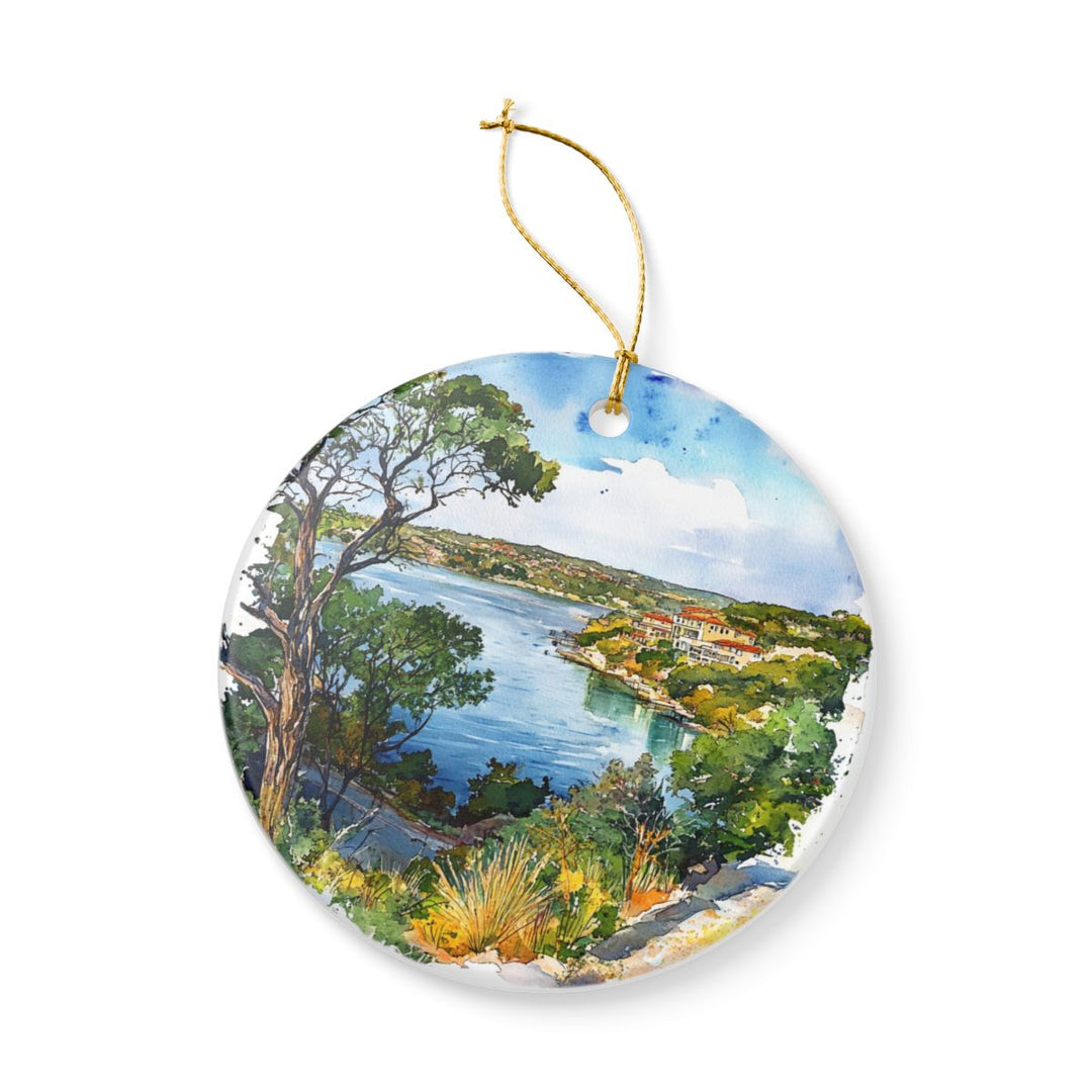 Lake Travis Texas Ornament: Unique Lake Travis Texas Souvenir, Lake Travis Texas Xmas Decor, and Authentic Lake Travis Texas Gift